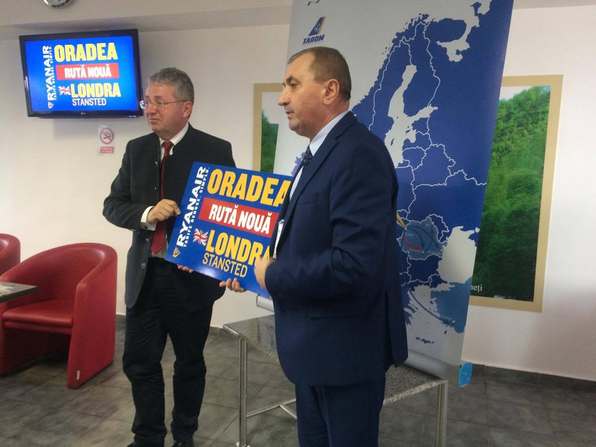 Aeroportul Oradea și RyanAir anunță o nouă rută, Oradea – Londra, cu o frecvență de 3 zboruri pe săptămână